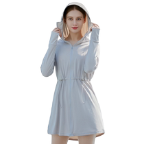Mid-length original gauze type sun protection clothing for women in summer new style waist tight anti-UV breathable sun protection clothing upf50