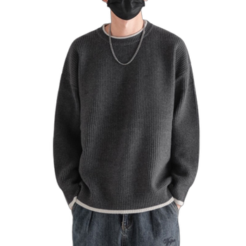 Self-heating and warm fake two-piece couple sweater Self-heating and warm fake two-piece couple sweater