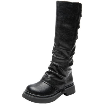 Dadong fashion boots round toe thick heel knight boots