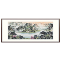Hirosho Chinese Living Room Decoration Painting Hand-painted Landscape Painting Background Wall Hanging Painting Office Murals Country Painting Rich Water Long Stream