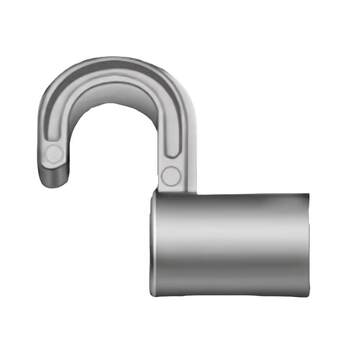 Simple wardrobe hook accessories aluminum alloy thickened joint