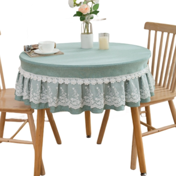 Anti-slip cotton linen fabric classic light luxury european dustproof round square dining table table cloth coffee table round table lace lace Anti-slip cotton linen fabric classic light luxury european dustproof round square dining table table cloth coffee table round table lace lace