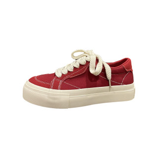 Qiqi master's big red canvas shoes women's 2023 spring new shoes women's retro Korean version of the niche sneakers