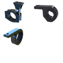 Thickened motorcycle spotlight universal bracket electric vehicle modified external LED light tube clip bumper guard light holder
