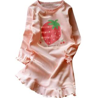 女童睡裙长袖居家服a类纯棉春秋款儿童睡衣亲子装夏季女孩家居裙