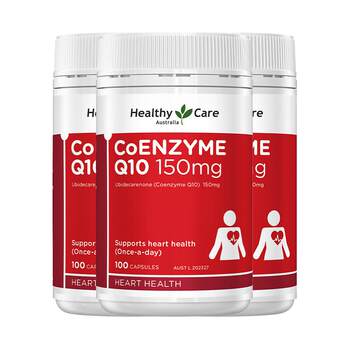 Healthycare coenzyme q10 ແຄບຊູນ 3 ຂວດ