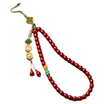 Cinnabar zodiac three-in-one six-in-one mobile phone chain pendant for the zodiac year of the birth year, twelve zodiac signs lanyard, high-end mobile phone accessories