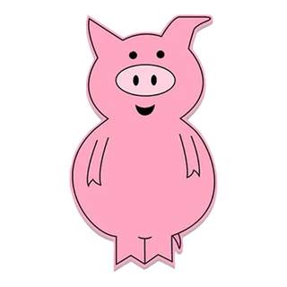 Little pig and little elephant enlightenment kindergarten english early learning teaching aids