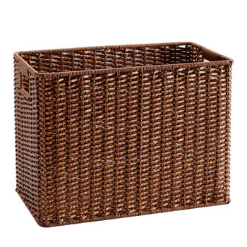High-end narrow and long storage basket imitation rattan woven basket