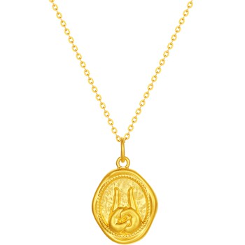 Saturday Fortune Gold Pendant for Women, 5D Hard Gold, Jiuhua Mountain Series, Ksitigarbha Buddha Mantra Pendant