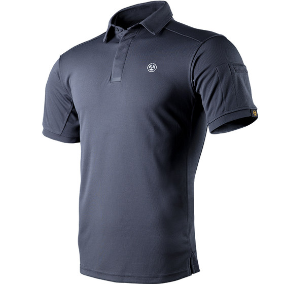 
Sports outdoor quick-drying short-sleeved T-shirt men's summer clothes lapel polo shirt sun protection half-sleeved men's summer top