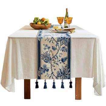 Crayon retro chinese style high-end table flag tea flag Crayon retro chinese style high-end table flag tea flag