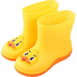 Baby rain boots for girls cartoon yellow duck toddler anti-slip