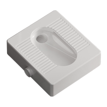 Widened side row no-dig squat toilet rear row toilet left and right water outlet squat toilet wall row horizontal row no-cut platform low model