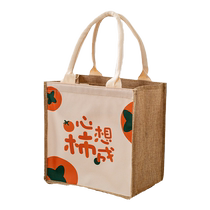 Cute ins lunch bag handbag work lunch box bag large capacity Japanese style lunch bag canvas bag