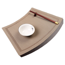 Round table new Chinese fan-shaped placemat dining table anti-scalding western placemat hotel home light luxury high-end mat insulation mat