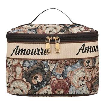 Canvas cosmetic bag handbag cartoon forest style