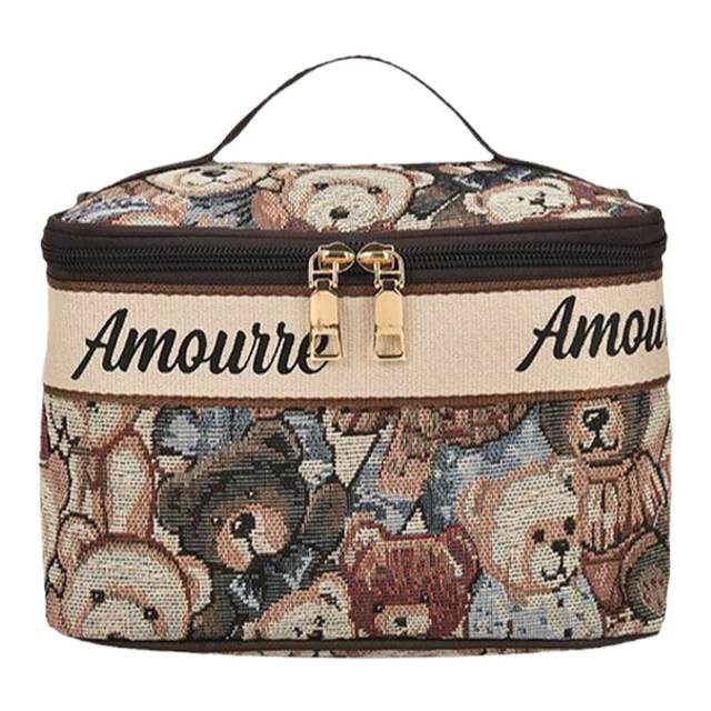 Canvas cosmetic bag handbag cartoon forest style