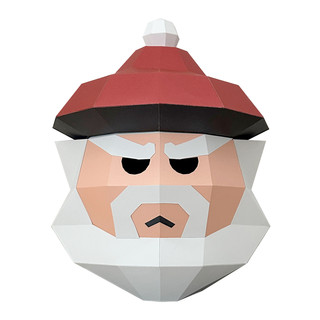 Christmas creative personalized chinese santa claus funny national trend luminous full face mask scene arrangement decorations