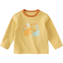 David Bella childrens long-sleeved T-shirt 2024 autumn new style boy cartoon bottoming shirt female baby pure cotton top
