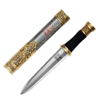 Longquan sword fish skin Qixuan dagger pattern steel one-piece sword collection cold weapon unedged flagship store
