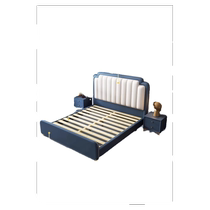 Nanyun childrens bed boy 1 35m soft bed boy 1 8m storage leather bed soft back simple modern bedroom childrens bed