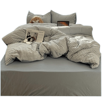Washed cotton quilt cover single piece pure cotton quilt cover 150x200x230 student dormitory bed cover cover for all seasons 3