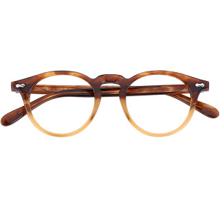 日本进口板材复古手工配近视眼镜架中性圆框男女潮梨形wow眼镜505