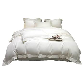 Seven-star hotel 200 cotton solid color four-piece set