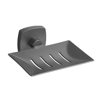 Gun gray 304 stainless steel soap box bathroom soap storage rack bathroom wall-mounted drain soap basket no punching