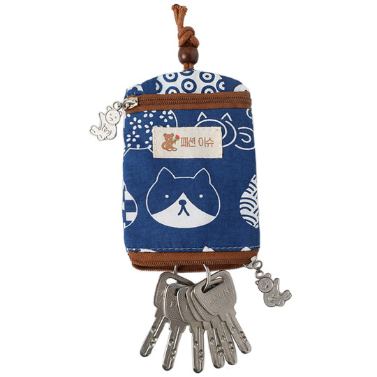 Ausziehbare Schlüsseltasche für Damen, 2-in-1-Kartenhalter und Münzgeldbörse