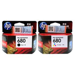 원래 HP 680 잉크 카트리지 블랙 컬러
