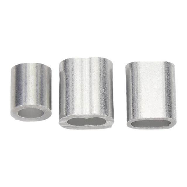 Eight-character steel wire rope aluminum sleeve wire rope lock 8-character aluminum sleeve oval round aluminum joint aluminum clamp head fishing line lock
