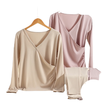 Maternity autumn clothes and autumn trousers set thermal underwear pregnancy postpartum and lactation period pajamas pure cotton base layer confinement clothes autumn clothing