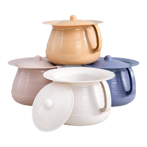 Household elderly spittoon plastic thickened chamber pot childrens bedpan urinal male and female with lid adult bedroom urinal urinal bucket