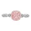 Slightly sweet and romantic artificial cherry blossom pink diamond ring
