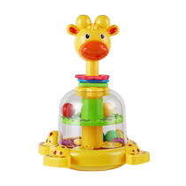 Baby press toy giraffe rotating baby puzzle 1 to 2 years old consumes babys physical strength toy jumping ball