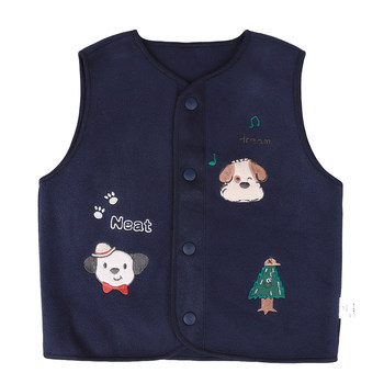 Boys' vest autumn and winter 2025 new children's fleece vest spring and autumn tops for boys' warm shoulders Boys' vest autumn and winter 2025 new children's fleece vest spring and autumn tops for boys' warm shoulders