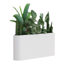 Outdoor partition flower box combination sales department milk tea shop municipal outdoor swing courtyard fence iron oval flower bed pot stand