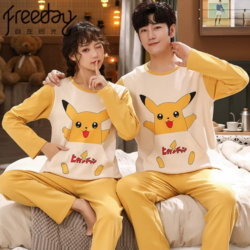 Хлопковая мультяшная милая пижама для влюбленных