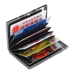 Metal anti-theft brush anti-degaussing card bag multi-card slot business card bag card bag custom nfc card box credit document slot