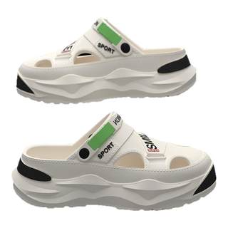 洞洞鞋男士款夏季外穿透气踩屎感包头防滑一鞋两用厚底沙滩凉拖鞋