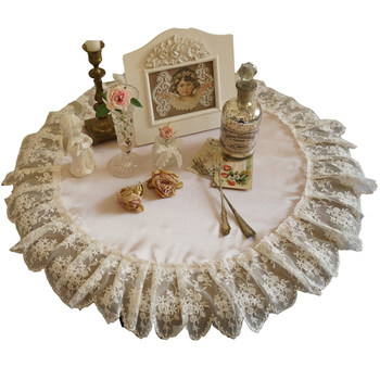 Laceshabby vintage french lace original tablecloth
