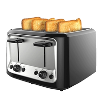 Finetek grille-pain ménager multifonction entièrement automatique petit déjeuner toast 4 tranches cuisson et chauffage