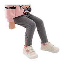 Maradin childrens pants 2024 winter new style girls and childrens ankle snowman patch design leggings