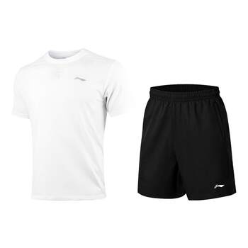 Li-ning quick-drying running sports suit for men summer