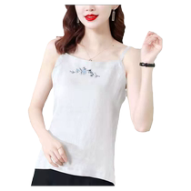 Womens bottoming shirt 2024 new style new Chinese style vest summer high-end light luxury thin cotton and linen high-end top