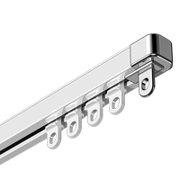Double-track curtain slide integrated silent curtain slide telescopic guide rail pulley top and side mounted straight rail slide rod box