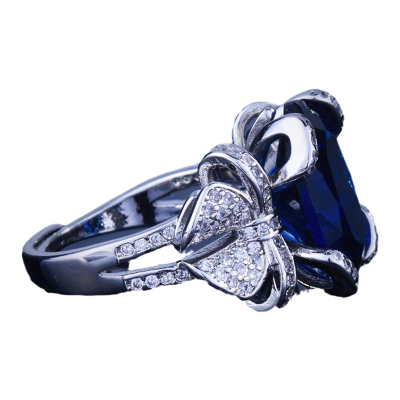 New Super Fairy Sapphire Bow Open Ring