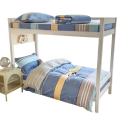 100% Cotton Student Dormitory Three-Piece Bedding Set, Pure Cotton Bed Sheet, Duvet Cover, Skin-Friendly Children's Single Bed Bedding
